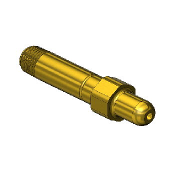 Threaded Inlet Nipple (Western 347-3) CGA 347, 1/4 NPTM, 3