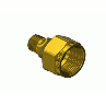 Brass CGA 580 Outlet Adapter - Argon, Helium, Nitrogen