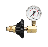 Cylinder Pressure Testing Gauges, 2" Brass, Oxygen, With Hand-Tight Nut, CGA-540, 3000 PSI