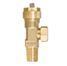 Sherwood Chlorine Ton Container Valve, CGA 820, Robust 3/4"-14 CL-1, PTFE Packing