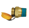 Marshall Double Check Fill Valve, 1-3/4" M. Acme x 1-1/4" MNPT, Cap & Lanyard (AFV10)