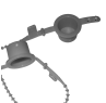Tamper-Evident "TED" Cap + 4.5" Strap, Gray, 100 Pack