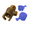 Bayonet Propane Valve Cap, Blue, 100 Pack