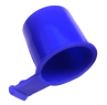 CGA 622 / 624 / 660 / 677 Cap for Carbon Dioxide and Nitrous Oxide, 100 Pack, Blue