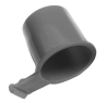 CGA 622 / 624 / 660 / 677 Cap for Carbon Dioxide and Nitrous Oxide, 100 Pack, Gray