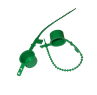 Green CGA 320 Carbon Dioxide Food Grade Cap + 8'' Strap, 100 Pack