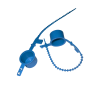 Blue CGA 320 Carbon Dioxide Food Grade Cap + 8'' Strap, 100 Pack