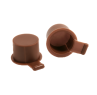 Multi-Use Safety Cap + Plug  - 100 Pack - Brown