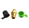 CGA 440 Cap, For Liquid Oxygen - 100 Pack - Black