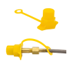 Yellow Pigtail Cap - CGA 580, 320, 540 (50 Pack)