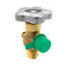 Green CGA 577 Cap, For High Pressure Oxygen, 100 Pack