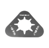 Specialty 3'' Round Cut Out Triangle Collar (50 Pack)