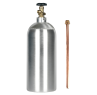 5 LB CO2 Cylinder Tank w/ Valve + Dip Tube, Shipped Empty