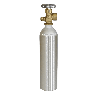 Industrial Gas Cylinder + CGA 580 Valve Inserted, 6.0 Cubic Ft