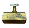 RegO 1/8" Brass NPT Female x F KLN Needle Valve (Knurled Knob & Locking Hex Head)