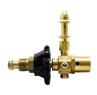 BRASS BALLOON REGULATOR WITH A 60/40 HELIUM & AIR MIXER w/ HAND-TIGHT CONNECTION & NO CONTENTS GAUGE