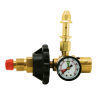 BRASS  BALLOON REGULATOR WITH 60/40 HELIUM & AIR MIXER w/ HAND-TIGHT CONNECTION & CONTENTS GAUGE