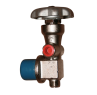 Sherwood CG5 PRD Nickel Plated Dual Fuel Valve, 1/4-18 NPT, 1-1/8 UNF