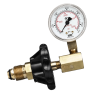 Cylinder Pressure Testing Gauges, 2" Brass, Commercial Acetylene, With Hand-Tight Nut, CGA-300, 400 PSI