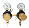 Taprite 2P2P Secondary Beer Regulator - No Inlet Thru Fittings 5/16" Shutoff W/ Check Valve