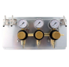 Taprite 3P3P Secondary Beer Regulator - 5/16" Barb Inlet & Shutoff, 3 Beer Ys