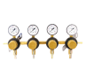 Taprite 4P4P Secondary Beer Regulator - 5/16" Barb Inlet/Thru & 5/16" Shutoff