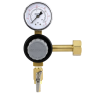 Taprite Primary Beer Regulator, 1P1P, CGA 320, 5/16" Barb Shutoff + Check, 60 LB Gauge