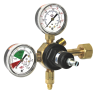 Taprite Primary Tank Mount Soft Drink Regulator, 1P1P, CGA 320, 0-120 PSI, 1/4" Flare Outlet + Check