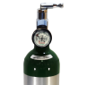 6 Cu Ft Aluminum Medical Oxygen (O2) "B" / "M6" Cylinder + CGA 870 Post Valve + ON/OFF Toggle + Pressure Contents Gauge
