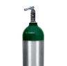 15 Cu Ft Aluminum Medical Oxygen (O2) Cylinder + CGA 870 Post Valve + ON/OFF Toggle