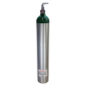 Aluminum Medical (O2) Oxygen Cylinder + CGA 870 Post Valve + ON/OFF Toggle + Pressure Gauge, 24 Cubic Foot