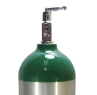 22 Cu Ft Aluminum Medical Oxygen (O2) Cylinder + CGA 870 Post Valve + ON/OFF Toggle
