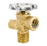 Low Press Brass Valve, CGA 510 Outlet, 3/4" Inlet, 1/4" Inlet Tap, No PRD, PCTFE Seat