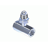 CGA 500 Chrome-Plated Brass Manifold Coupler Tee