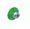 CGA 540 Handtight Nut, For Oxygen