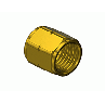 CGA 21 "A" Size Brass Hose Nut for Fuel Gas