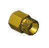 Western #305-1 - Hex Nut, CGA 520, .895-18 NGO RH-EX x 7/16-20F