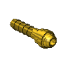 Barb Hose Nipple, "B" SIZE, Western #17, 1-7/16", 1/4"ID