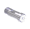 Threaded Inlet Nipple, CGA 170, SS 1/8" NPT, 1.25" 