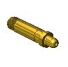 CGA 280, Western #283 - Nipple - Threaded Inlet, 1/4 NPTM, 2.5"LNG