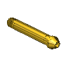 Nipple, CGA 300, 1/4NPTM, 3-1/2"LNG