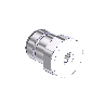 Threaded Inlet Nipple, Western #SS-CO-3M, CGA 320, 1/4" Recess