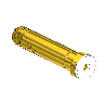 Check Valve Nipple for Installed Filter, CGA 320, 1/4NPTM, 2.5"LNG