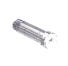 Threaded Inlet Nipple, Western #SS-333, CGA 320  330, 1/4'' NPTM, 2"
