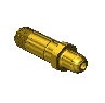 Nipple, CGA 350, 1/4NPTM, 2.125"LNG
