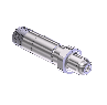 Nipple, 2.5" CGA 350 NIPPLE for Installed Filter