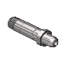 Threaded Inlet Nipple, Western #SS-83, CGA 350, 1/4NPTM, 2.5"