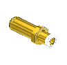 Hand Tight Nipple, Countersunk, Western #683-m1, CGA 350, 1/4" Recess