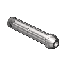 Western #SS-15-3 -  Nipple,  CGA 510/CGA 580/CGA 590, 1/4NPTM, 3"LNG