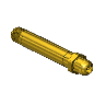 Nipple, CGA 540/ CGA 555, 1/4NPTM, 3.5"LNG